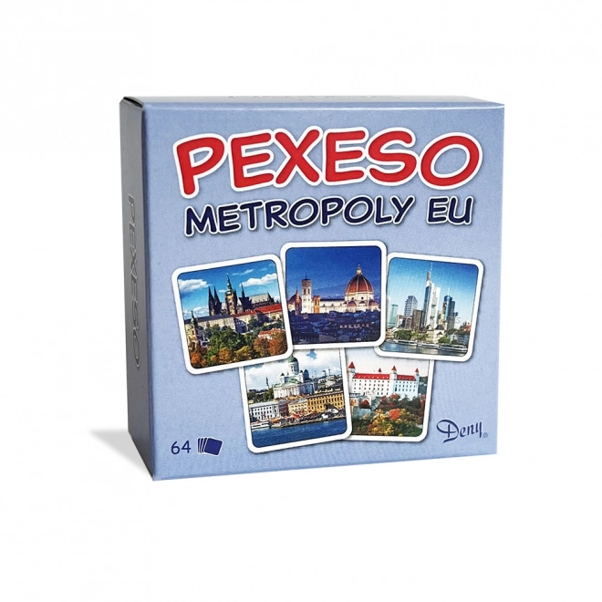 Pexeso Stolice UE w pudełku