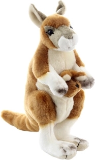 Pluszowy kangur z młodym 23 cm eco-friendly