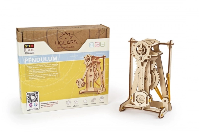 Puzzle 3D Ugears - Wahadło metronom 92 elementy