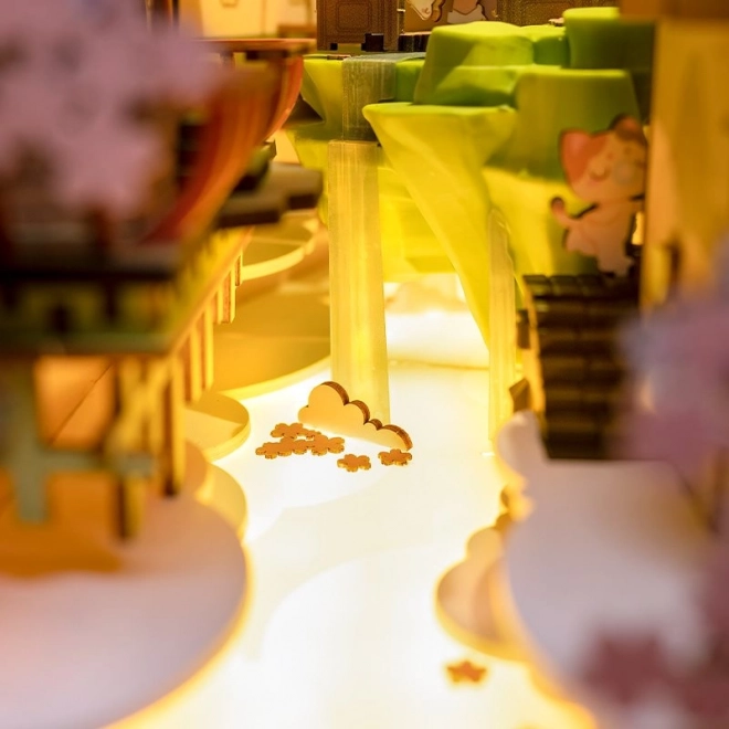 RoboTime 3D Puzzle Podpórka do książek "Falling Sakura" (drewniana)