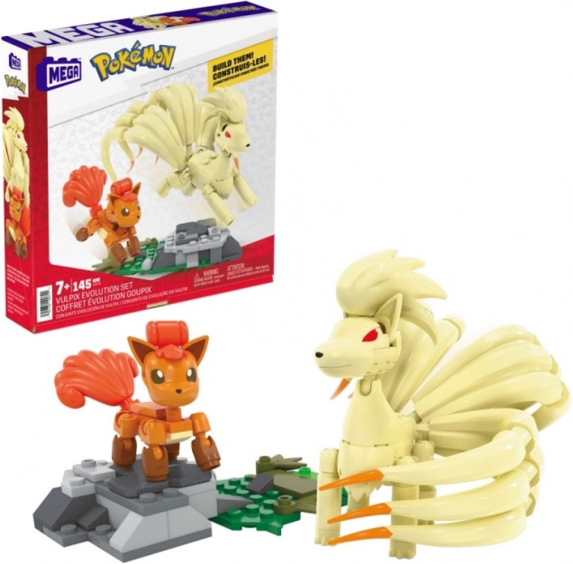 Klocki MEGA Pokémon ewolucja Vulpixa i Ninetales