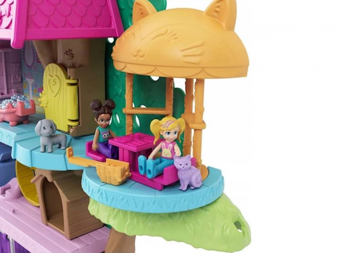 Polly Pocket Zestaw figurek Zwierzęce przygody Domek na drzewie