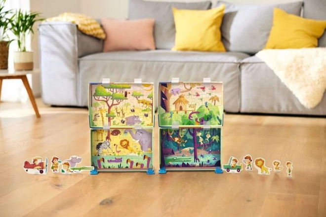RAVENSBURGER Puzzle&Play: Safari 2x24 elementy