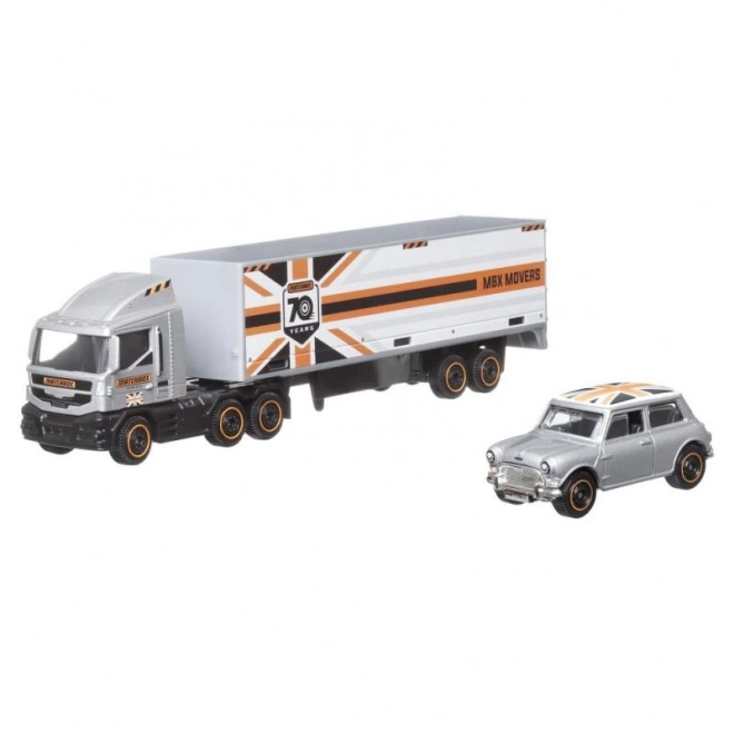 Pojazd transportowy + samochodzik Matchbox Convoys