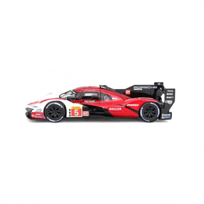 Bburago 1:24 Wyścigowy - Porsche 963 - Biały/Czerwony #5