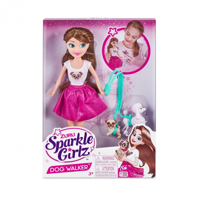 Lalka Sparkle Girlz z dwoma pieskami 28 cm