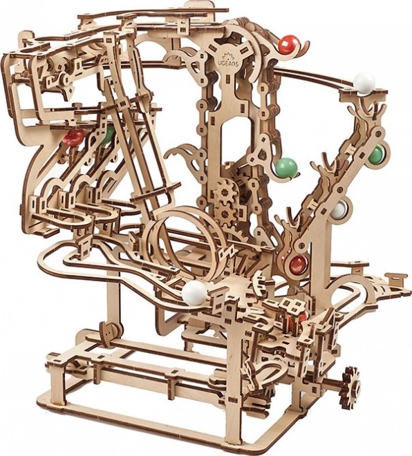 Ugears 3D drewniane puzzle mechaniczne Tor kulkowy łańcuchowy