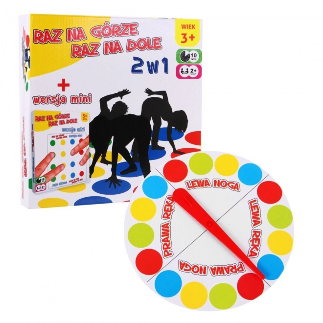 Raz w górę, raz w dół 2 w 1 dla dzieci 3+ Gra arcade + Mat z kółkami + Shuffle board + Mini wersja na palce