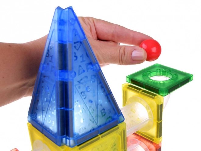 Magnetyczna konstrukcja kulodromowych torów kulkowych ZA4719 - 123 elementy