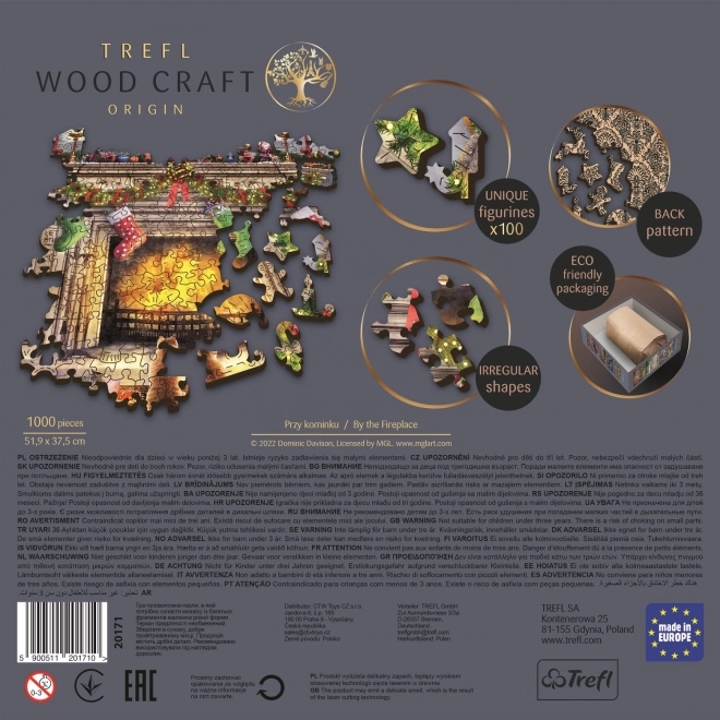 Drewniane dwustronne puzzle TrefL Przy kominku 1000 elementów