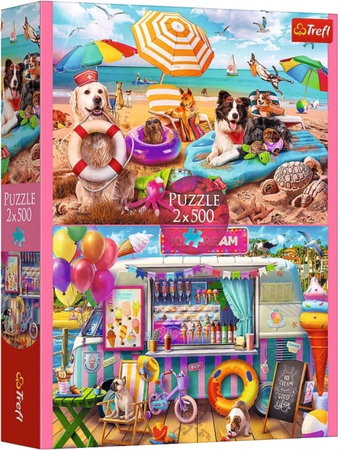 Puzzle 2x500 – wakacyjny czas Trefl