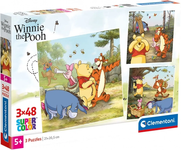 Puzzle Kubuś Puchatek 3x48 elementów Clementoni