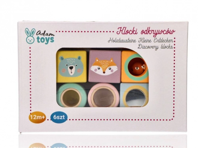 Drewniane klocki sensoryczne dla małych odkrywców