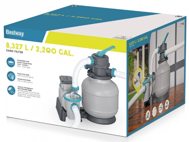 Bestway Piaskowa Filtracja do Basenu o Wydajności 8327 l/h
