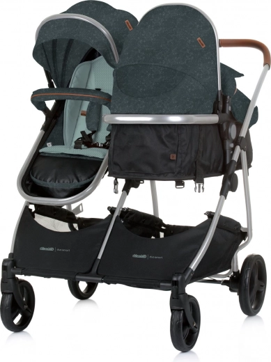 Wózek dla bliźniąt Chipolino Duo Smart Basil