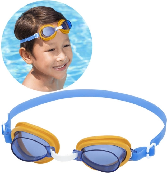 Dziecięce okularki pływackie BESTWAY Aqua Burst Essential, niebieskie, 3+ – Niebieski