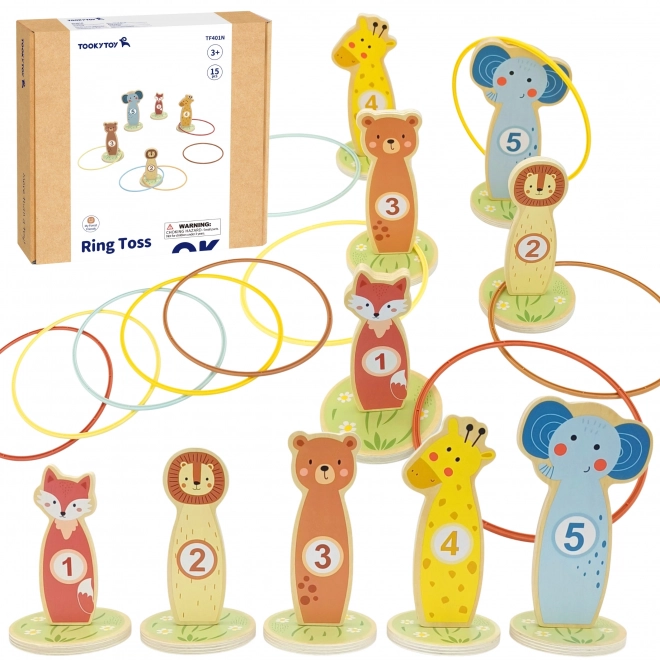 Drewniane gra na celność z obręczą Tooky Toy