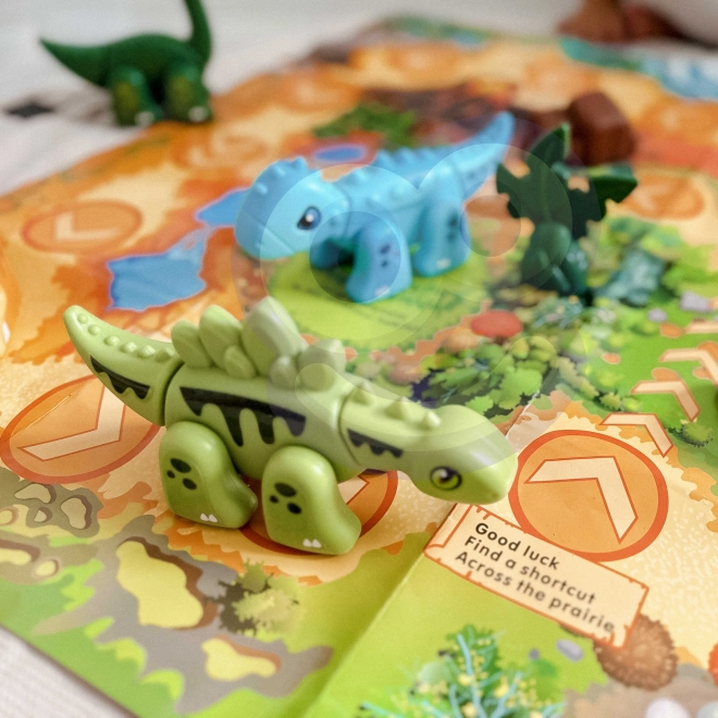 Zestaw konstrukcyjny Dinozaury 2w1 gra planszowa