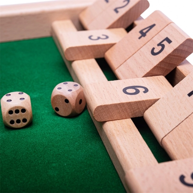 drewniana gra shut the box BIGJIGS TOYS