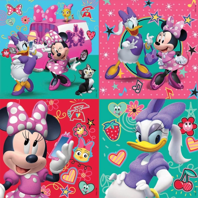 EDUCA puzzle w walizeczce Minnie i Daisy 4w1 dla dzieci