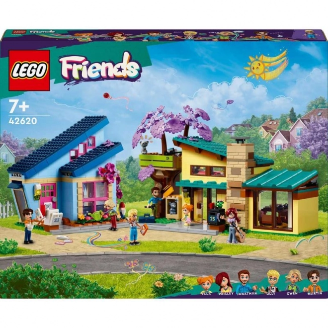 LEGO® Friends 42620 Domy rodzinne Olly'ego i Paisley