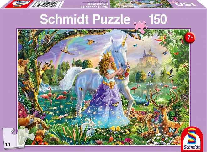 Puzzle Księżniczka z Jednorożcem 150 Elementów