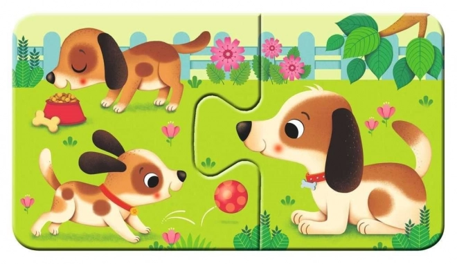 RAVENSBURGER Moje pierwsze puzzle – zwierzątka i młode, 9×2 elementów