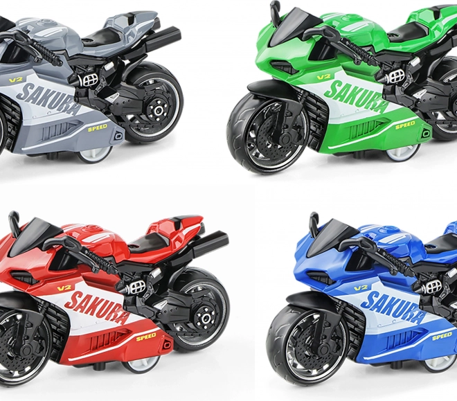 Supersportowy motocykl napędzany mechanizmem sprężynowym