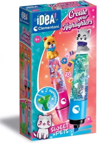 Clementoni Idea kreatywny zestaw do tworzenia zakreślaczy Sweet Pets