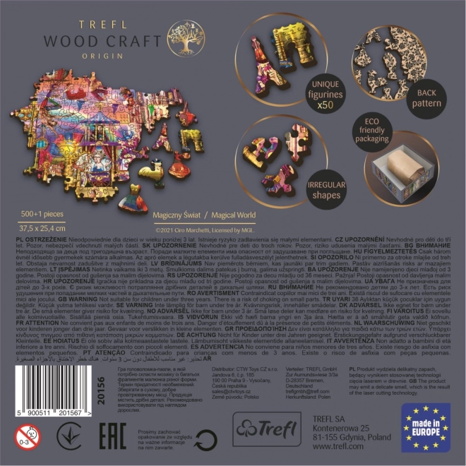 Drewniane puzzle Magiczny świat 501 elementów