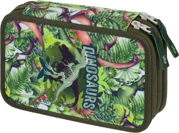 Baagl dwupoziomowy szkolny piórnik Dinosaurs