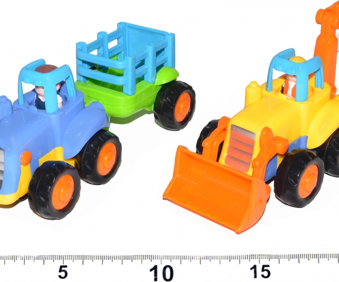 Traktor i Koparka z mechanizmem bezwładnościowym 16 cm