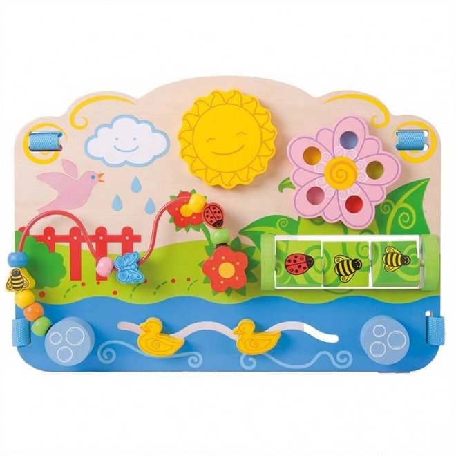 Bigjigs Baby Drewniana deska motoryczna kwiaty