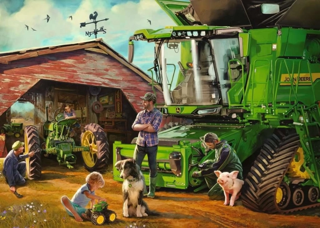 RAVENSBURGER Puzzle John Deere wczoraj i dziś 1000 elementów