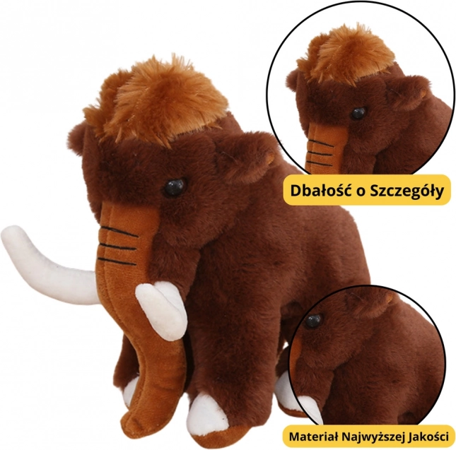 Pluszowy mamut brązowy 20 cm