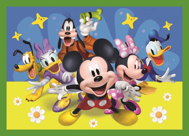 Puzzle 4w1 Mickey wśród przyjaciół