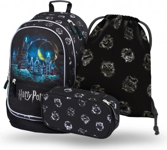Zestaw szkolny BAAGL Harry Potter Hogwart – plecak, piórnik i worek