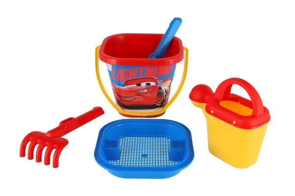 Zestaw do piasku Samochody plast 5szt 26x18cm w siatce 12m+ Wader