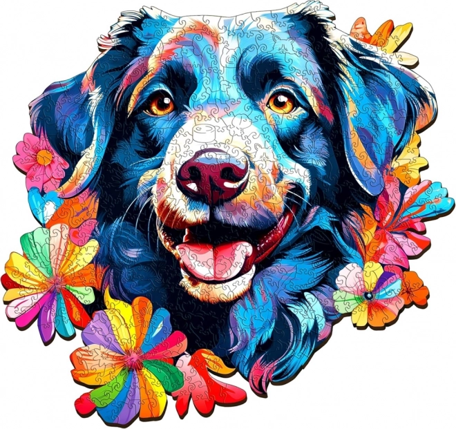Drewniane puzzle Pies 500 elementów