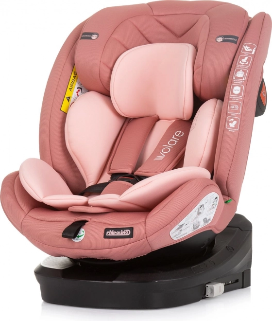 fotelik samochodowy i-Size 40–150 cm z Isofix 360 od Chipolino – Flamingo