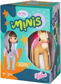 BABY born Minis laleczka Kim z konikiem i marchewką
