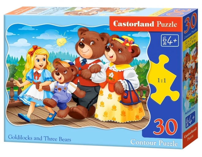 Puzzle 30 elementów Złotowłosa i trzy niedźwiedzie
