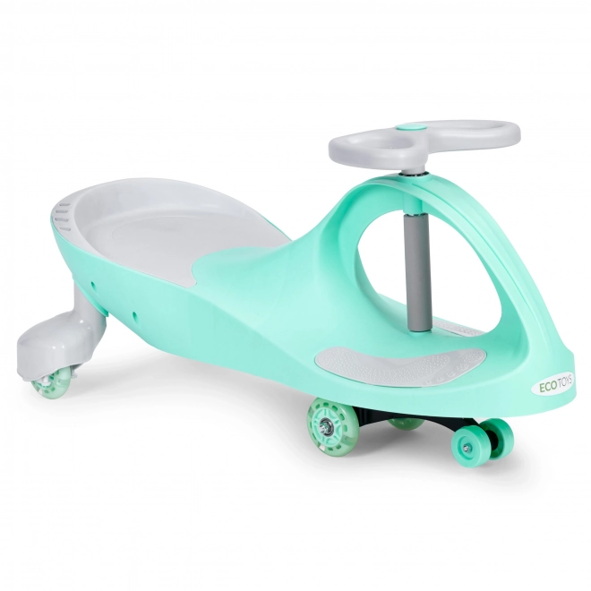 Jeździk Wiggle Car ze świecącymi kołami zielony ECOTOYS