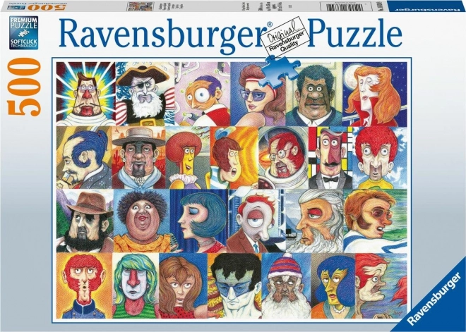 Puzzle Ravensburger abeceda w twarzach 500 elementów