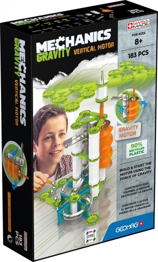 Geomag Mechanics Gravity RE pionowy silnik – magnetyczna zabawka konstrukcyjna 183 elementy