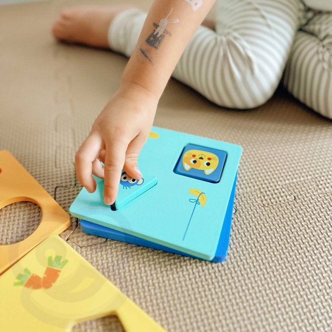 Montessori układanka kształty i kolory ze zwierzątkami