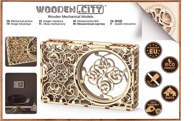 Mechaniczny obraz - drewniane 3D puzzle