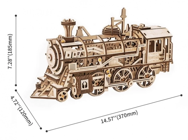 Lokomotywa - 3D drewniana układanka