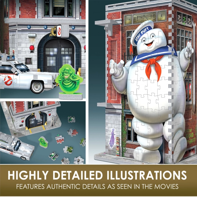WREBBIT 3D puzzle Ghostbusters: Remiza strażaków Pogromców Duchów 500 elementów