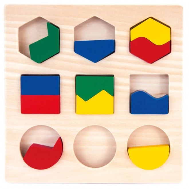 Bino Drewniane puzzle geometryczne kształty